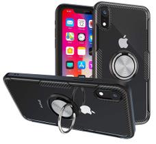 Capa Case Apple iPhone XR (Tela 6.1) Carbon Clear Com Stand e Anel