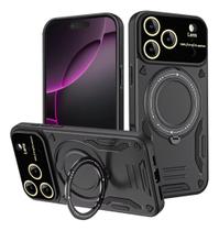 Capa Case Armor Militar iPhone 15 (6.1) Proteção Câmera com Suporte 360 Metalico e Magnetico Indução