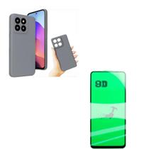 Capa Case Aveludada Cinza + Película de Cerâmica 9D Moto Edge 60 Fusion Capa Case Aveludada Cinza + Película de Cerâmica 9D Moto Edge 60 Fusion