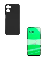 Capa Case Aveludada Preto + Película Cerâmica 9D Para Moto G06 Capa Case Aveludada Preto + Película Cerâmica 9D Para Moto G06