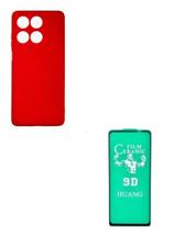 Capa Case Aveludada Vermelho + Película Cerâmica 9D Moto EDGE 60 Capa Case Aveludada Vermelho + Película Cerâmica 9D Moto EDGE 60