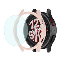 Capa Case Bumper com Película de Vidro compatível com Galaxy Watch 5 Watch5 45mm - Rosa Capa Case Bumper com Película de Vidro compatível com Galaxy Watch 5 Watch5 45mm - Rosa