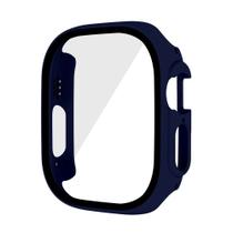 Capa Case Bumper com Película de Vidro compatível com Watch Ultra 49mm - Azul Marinho