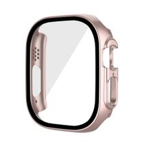 Capa Case Bumper com Película de Vidro compatível com Watch Ultra 49mm - Pink Rose