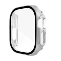 Capa Case Bumper com Película de Vidro compatível com Watch Ultra 49mm - Prata
