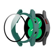 Capa Case Bumper com Película de Vidro para Galaxy Watch 4 40mm - Verde Fosco Capa Case Bumper com Película de Vidro para Galaxy Watch 4 40mm - Verde Fosco