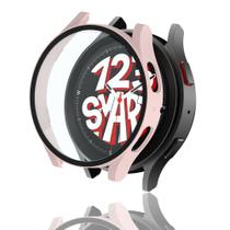 Capa Case Bumper com Película de Vidro para Galaxy Watch 5 Watch5 40mm - Rosa