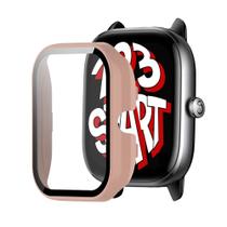 Capa Case Bumper com Película de Vidro para GTS 4 Mini GTS4 Mini A2176 - Rosa Claro