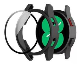 Capa Case Bumper Preto Com Película Para Galaxy Watch 4 44mm - Smart