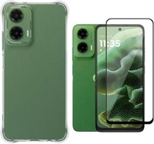 Capa Case Capinha e Película 3D Vidro Para Moto G35 5G