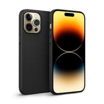 Capa case capinha iPhone 15 Pro Max-Couro Dual Preta-Gshield