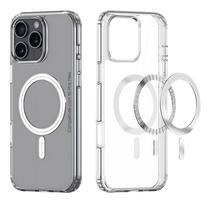 Capa Case Capinha Magnetica Magsefe Para iPhone 11 13 14 15 Pro Max Plus 7 8 Plus X Xs XR Max Carregar Indução Transparente