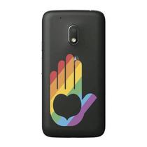 Capa Case Capinha Motorola Moto G4 Play Arco Iris Mão
