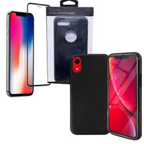 Capa Case capinha premium Preto + Película de Vidro para iPhone X/XS Capa Case capinha premium Preto + Película de Vidro para iPhone X/XS