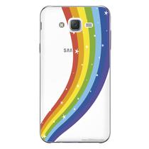 Capa Case Capinha Samsung Galaxy J7 Arco Iris Estrelinhas - SHOWCASE