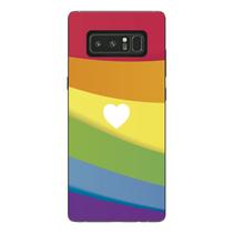 Capa Case Capinha Samsung Galaxy NOTE 8 Arco Iris com Coração