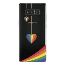 Capa Case Capinha Samsung Galaxy NOTE 8 Arco Iris Corações Pendurados