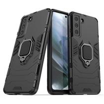 Capa Case Capinha Samsung S21 Plus - 4em1 Anti Impacto Choque Shock Queda Armor Militar Protetora com Anel de dedo e Base
