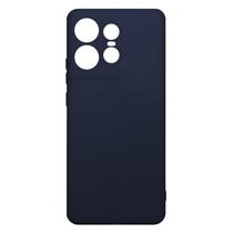 Capa Case Capinha Silicone Aveludada Azul Escuro Para Motorola Edge 50 Pro XT2403 6.7