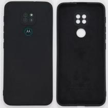 Capa Case Capinha Silicone Aveludada para Moto G9 Play / E7 Plus Preta