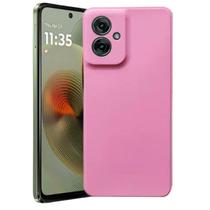 Capa Case Capinha Silicone Aveludada Para Motorola Moto G55 5G Rosa Claro Capa Case Capinha Silicone Aveludada Para Motorola Moto G55 5G Rosa Claro