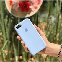 Capa Case Capinha Silicone Aveludado Iphone 7/8 Plus Azul Claro