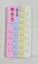 Capa Case Capinha Silicone Bolha Samsung Galaxy S21 ULTRA 6.8 Anti Stress Pop It