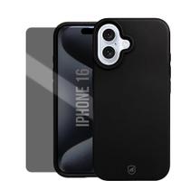Capa case capinha Silicone e Película Privacidade para iPhone 16
