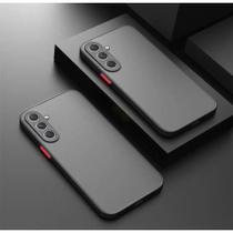 Capa Case Capinha Translucida Fosca Preto + Película 3D Para Samsung A14