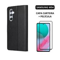 Capa Case Carteira Flip + Película 3D Para Samsung Galaxy M54