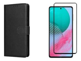 Capa Case Carteira Flip+Película Samsung Galaxy M54 Preto Capa Case Carteira Flip+Película Samsung Galaxy M54 Preto