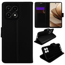 Capa Case Carteira Flip Preta para Motorola Moto G86 5G