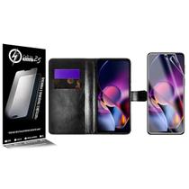 Capa Case Carteira material sintético Preto + Película De Hydrogel HD Para Moto G54 XT2343 6.5 - Cell In Power25 Capa Case Carteira material sintético Preto + Película De Hydrogel HD Para Moto G54 XT2343 6.5 - Cell In Power25