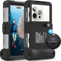 Capa Case Celular a Prova DÁgua SHELLBOX Mergulho Controle Remoto Bluetooth 2 Geração Smartphone Universal