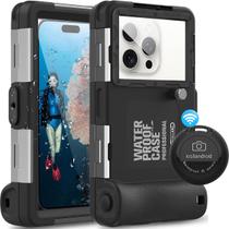 Capa Case Celular a Prova DÁgua SHELLBOX Mergulho Controle Remoto Bluetooth 2 Geração Smartphone Universal