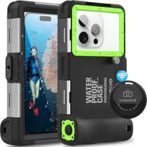 Capa Case Celular a Prova DÁgua SHELLBOX Mergulho Controle Remoto Bluetooth 2 Geração Smartphone Universal