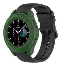 Capa Case Com Coroa + Película Para Galaxy Watch 4 Classic 46mm / Watch4 Classic 46mm - Verde