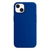 Capa Case Compatível iPhone 13 Mini Silicone Aveludada Azul