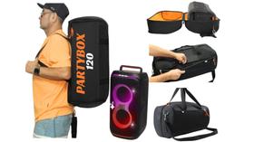 Capa Case Compatível Som Partybox Club 120 Reforçada Com Bolso Impermeàvel