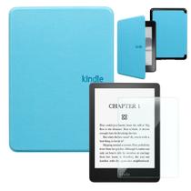 Capa Case Couro + película protetora para Kindle 12ª- 2024 Capa Case Couro + película protetora para Kindle 12ª- 2024