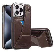 Capa Case de Couro Para iPhone 16 Pro max com Suporte e Porta Documentos