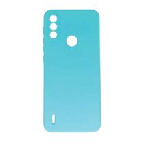 Capa Case de Silicone Compatível com motorola E7 Power - cor azul