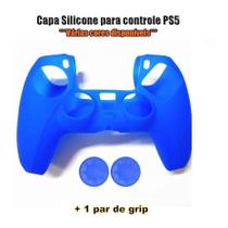 Capa Case De Silicone Controle Ps5 Dualsense Azul Capa Case De Silicone Controle Ps5 Dualsense Azul