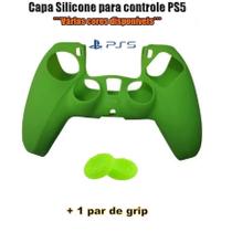 Capa Case De Silicone Controle Ps5 Dualsense Verde