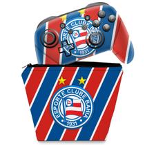 Capa Case e Skin Adesivo Compatível Nintendo Switch Pro Controle - Bahia B