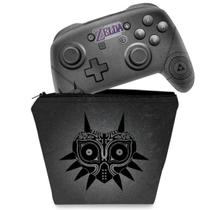 Capa Case e Skin Adesivo Compatível Nintendo Switch Pro Controle - Zelda: Majoras Mask