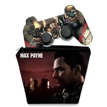 Capa Case e Skin Adesivo Compatível PS2 Controle - Max Payne