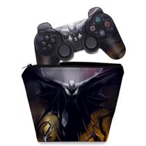 Capa Case e Skin Adesivo Compatível PS3 Controle - Batman