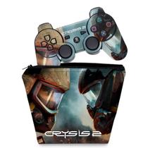Capa Case e Skin Adesivo Compatível PS3 Controle - Crysis 2