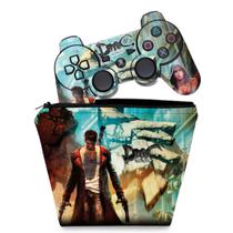 Capa Case e Skin Adesivo Compatível PS3 Controle - Dmc Devil May Cry